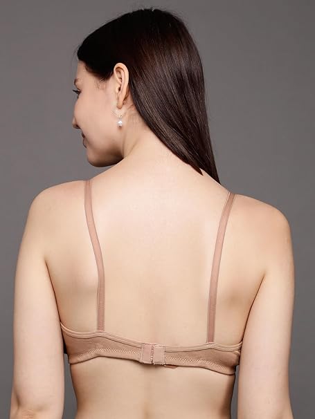 Women’s Full-Cup Cotton T-Shirt Bra by Clovia – Non-Padded, Non-Wired